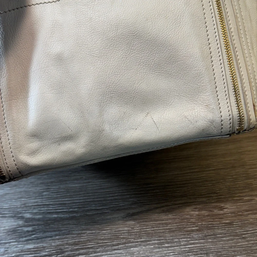 Authentic YSL Cream Tote Bag